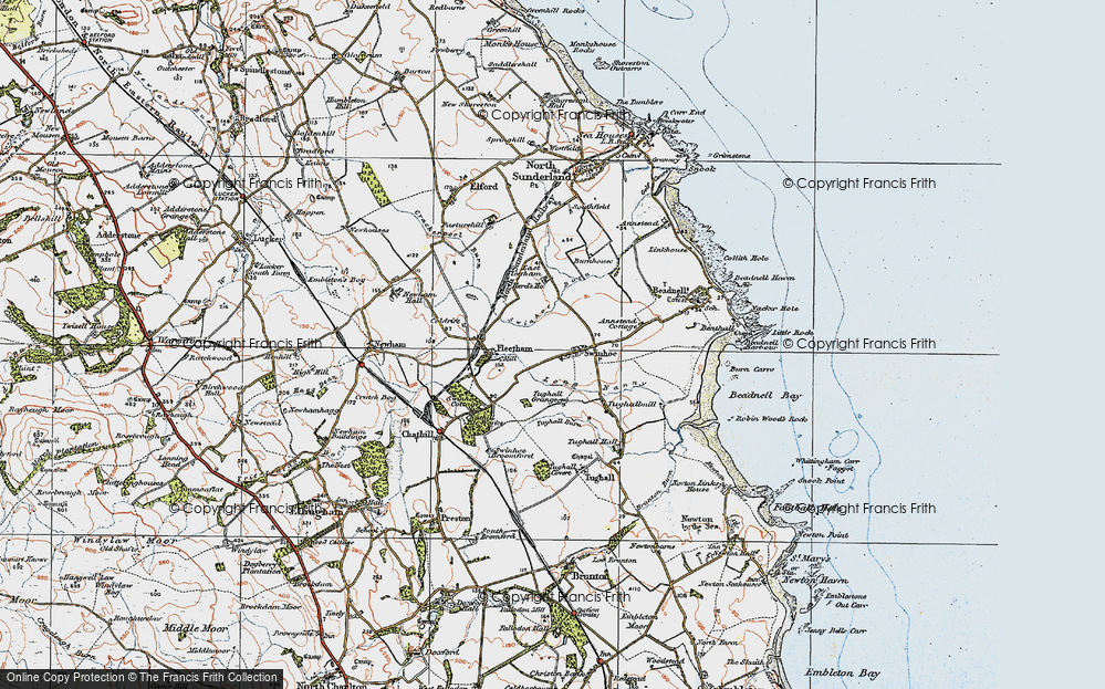 Old Map of Swinhoe, 1926 in 1926