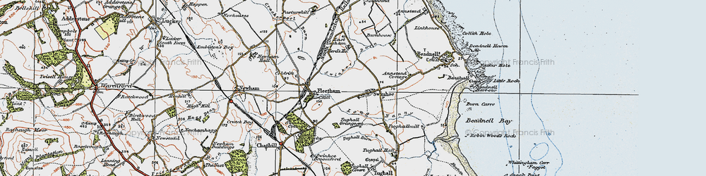 Old map of Swinhoe in 1926