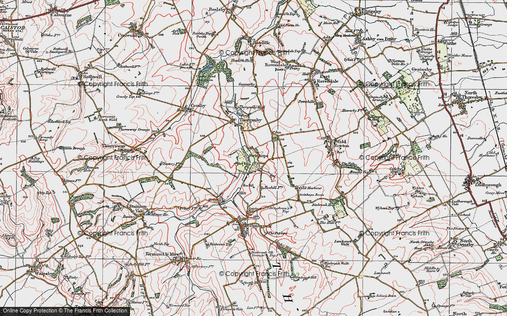 Old Map of Swinhope, 1923 in 1923