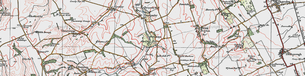 Old map of Swinhope in 1923