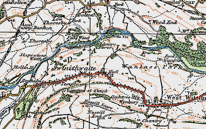 Old map of Swinithwaite in 1925