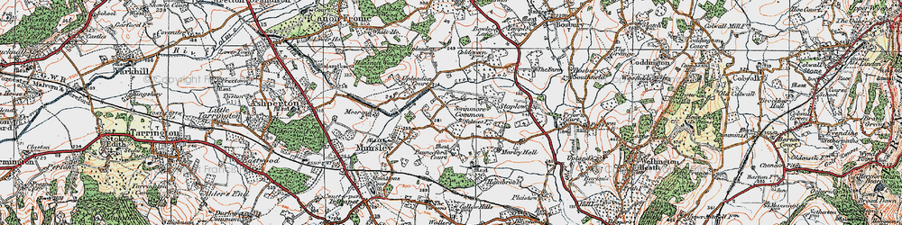 Old map of Swinmore Common in 1920