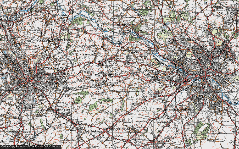 Old Map of Swinnow Moor, 1925 in 1925