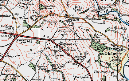 Old map of Swinscoe in 1921