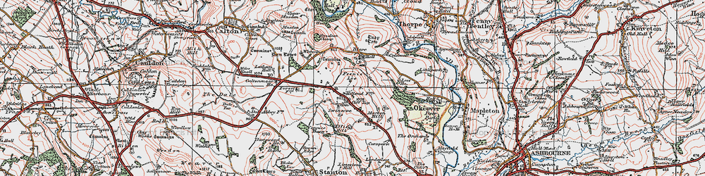 Old map of Swinscoe in 1921