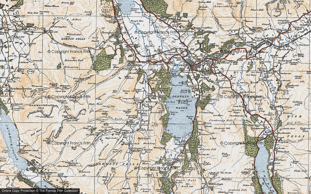 Old Map of Swinside, 1925 in 1925