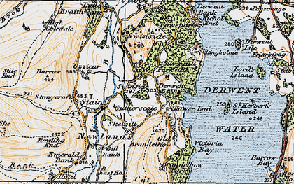 Old map of Swinside in 1925