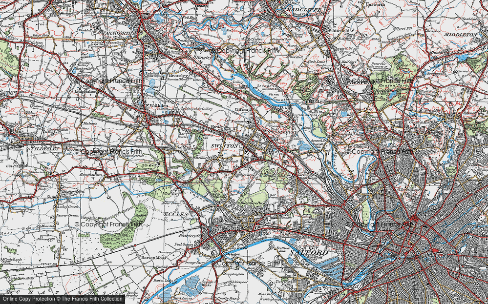 Old Map of Swinton, 1924 in 1924