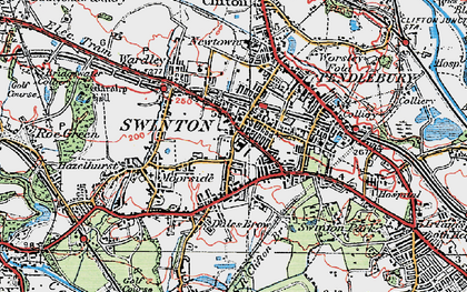 Old map of Swinton in 1924