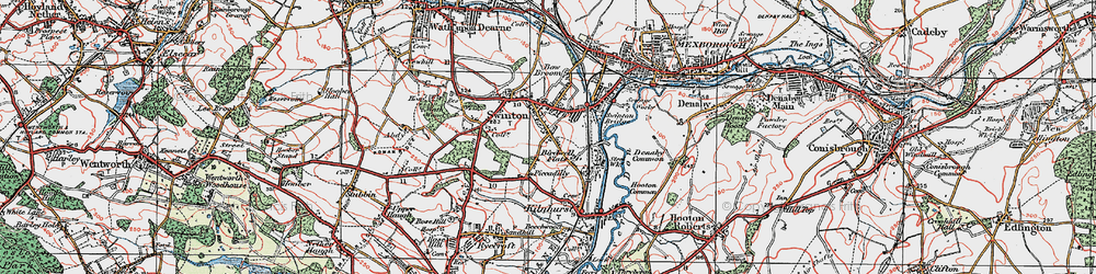 Old map of Swinton in 1924