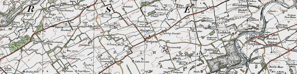 Old map of Swinton in 1926
