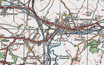 Old map of Swinton Bridge in 1924