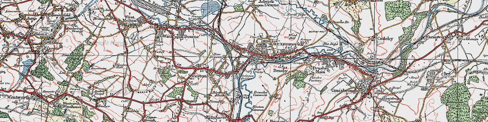 Old map of Swinton Bridge in 1924