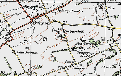Old map of Swinton Hill in 1926