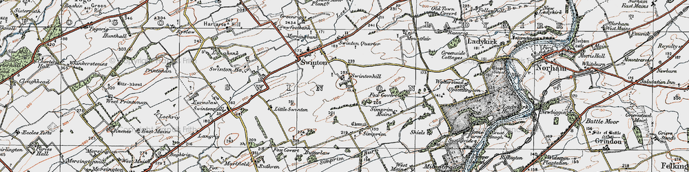 Old map of Butterlaw in 1926