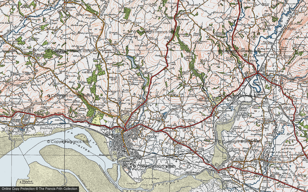 Old Map of Swiss Valley, 1923 in 1923