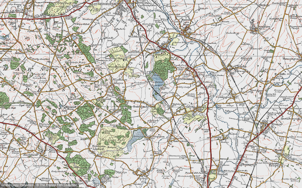 Old Map of Swithland, 1921 in 1921