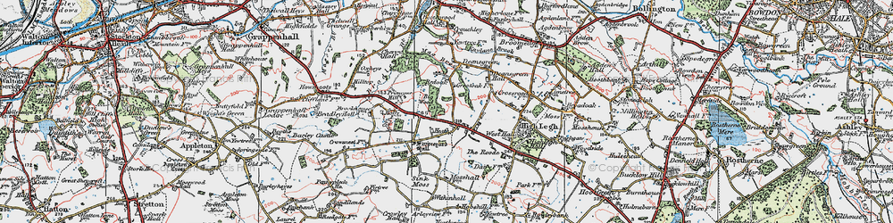 Old map of Sworton Heath in 1923