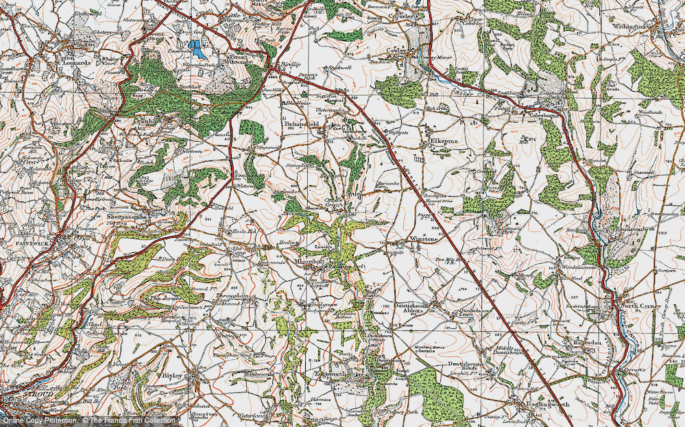 Old Map of Syde, 1919 in 1919