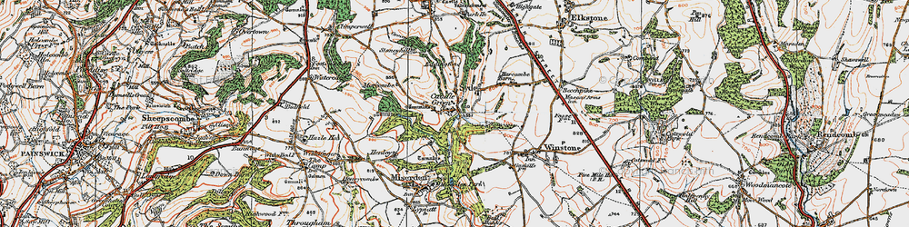 Old map of Syde in 1919