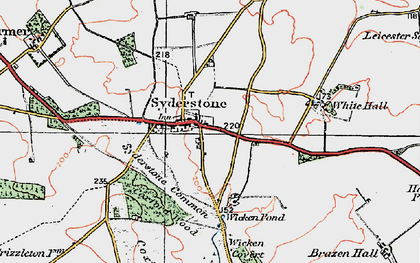 Old map of Wicken Green Village in 1921