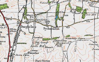 Old map of Sydmonton in 1919