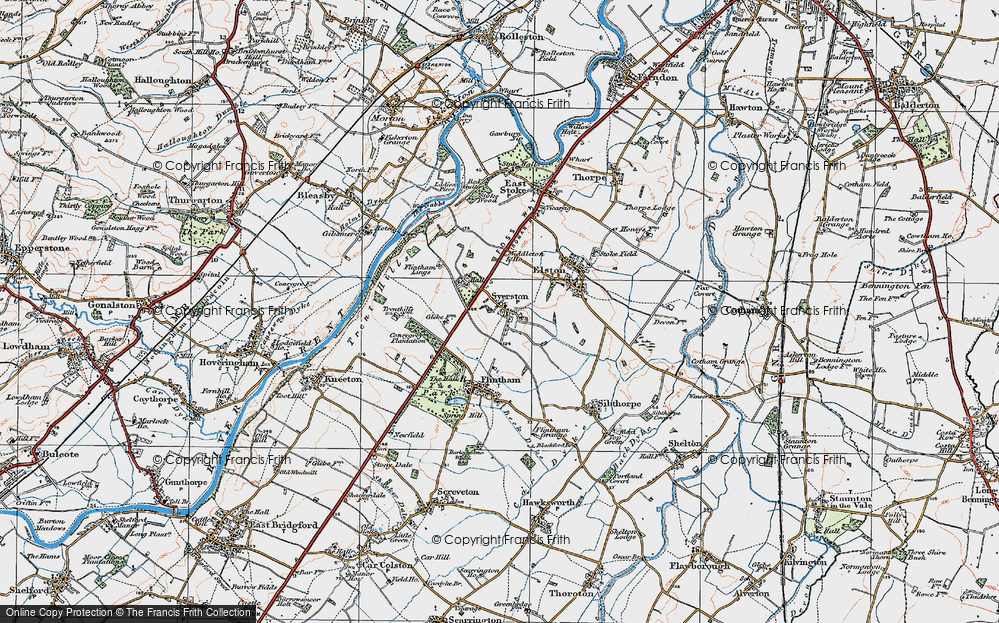 Old Map of Syerston, 1921 in 1921