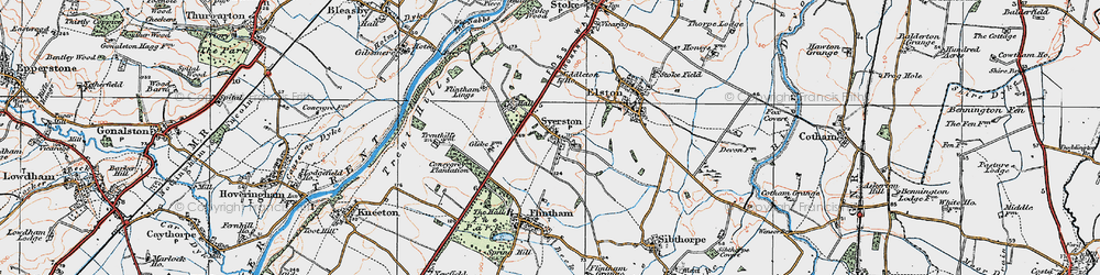 Old map of Syerston in 1921