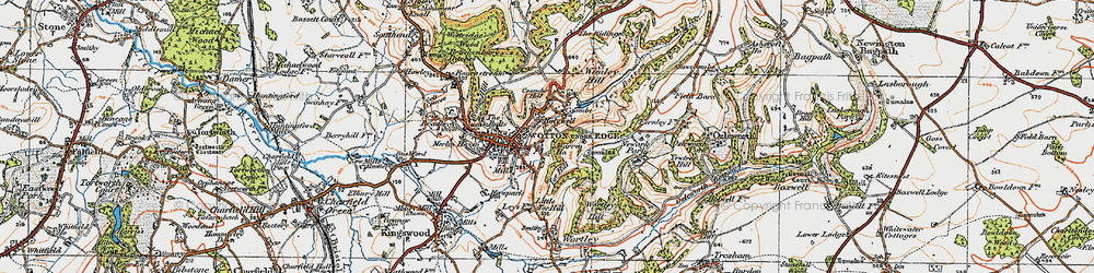 Old map of Synwell in 1919