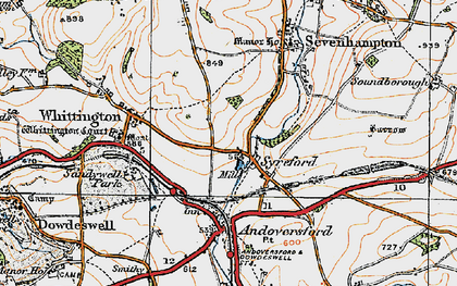 Old map of Syreford in 1919