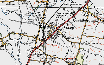 Old map of Barkby Lodge in 1921