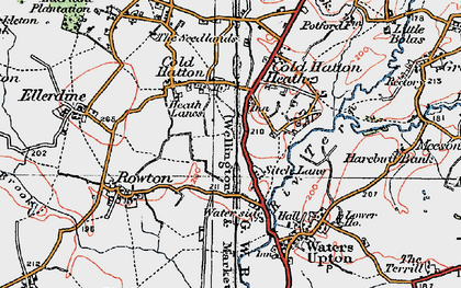 Old map of Sytch Lane in 1921