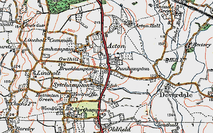Old map of Sytchampton in 1920