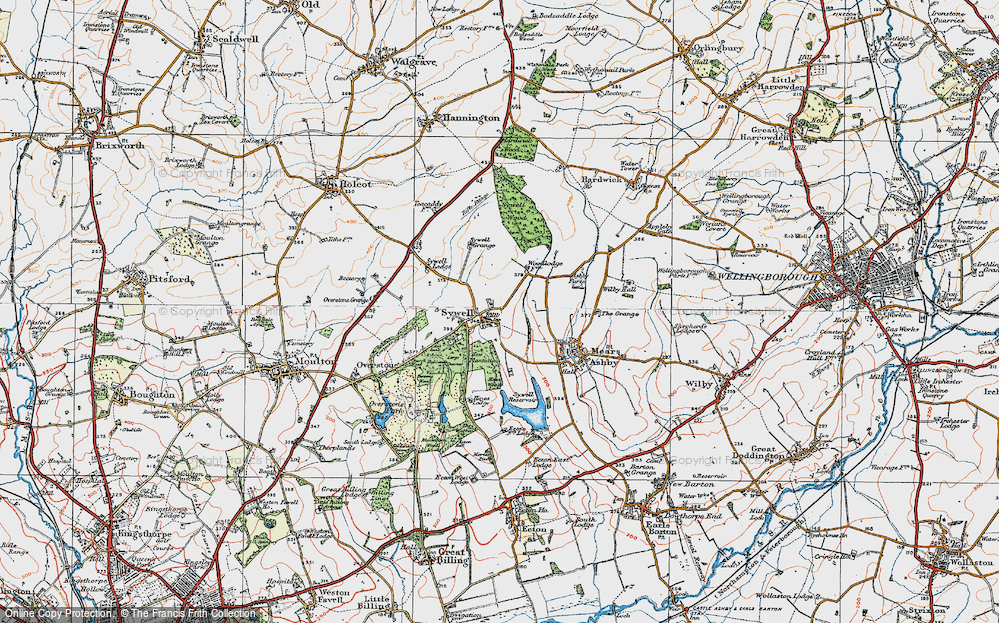 Old Map of Sywell, 1919 in 1919