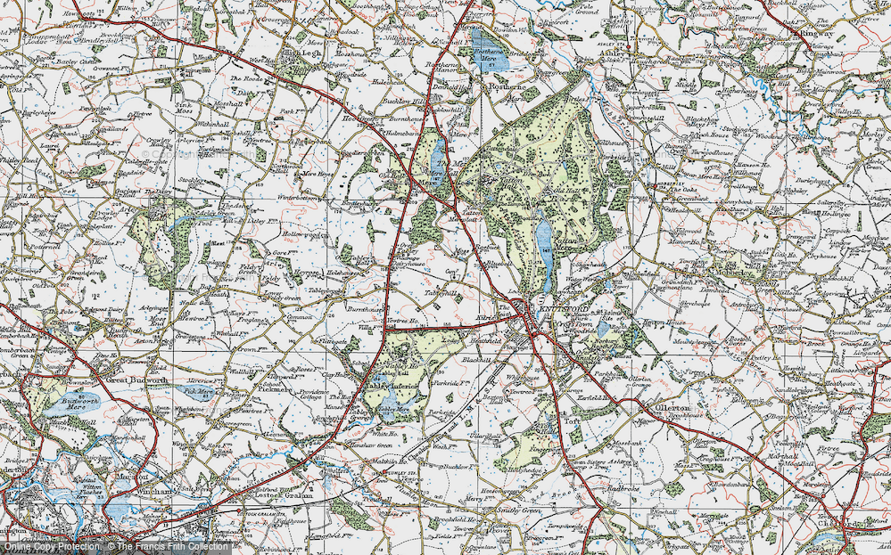 Old Map of Tabley Hill, 1923 in 1923