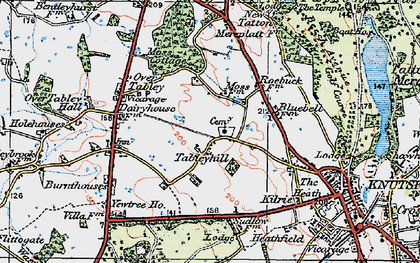 Old map of Tabley Hill in 1923
