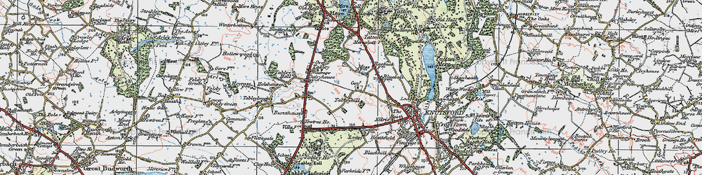 Old map of Tabley Hill in 1923
