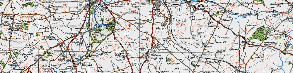 Old map of Tachbrook Mallory in 1919
