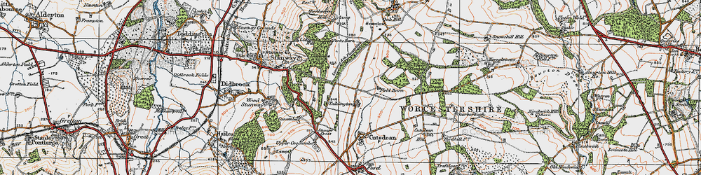 Old map of Taddington in 1919