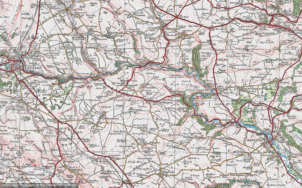Old Map of Taddington, 1923 in 1923