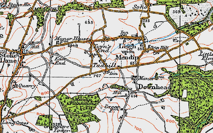 Old map of Tadhill in 1919