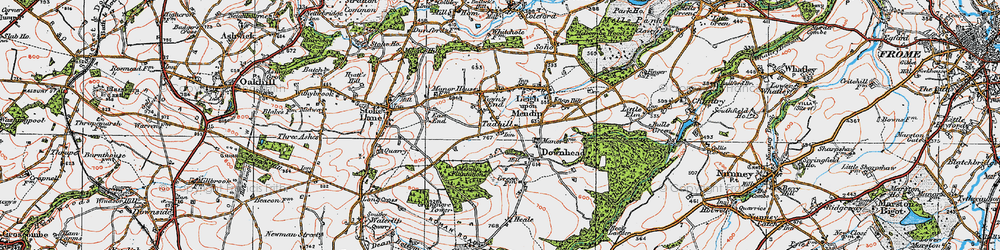 Old map of Tadhill in 1919