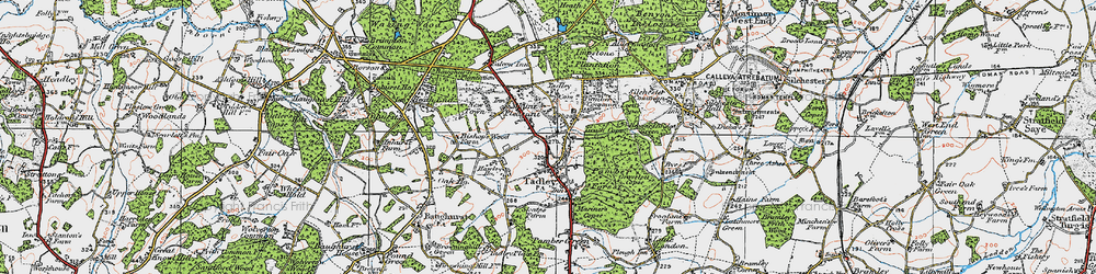 Old map of Tadley in 1919