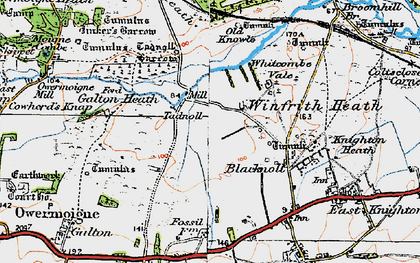 Old map of West Fossil in 1919