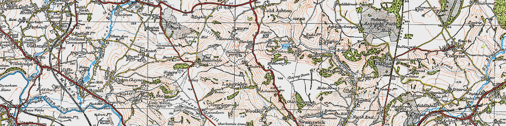 Old map of Tadwick in 1919