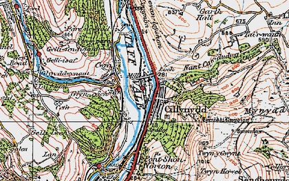 Old map of Taff Vale in 1922