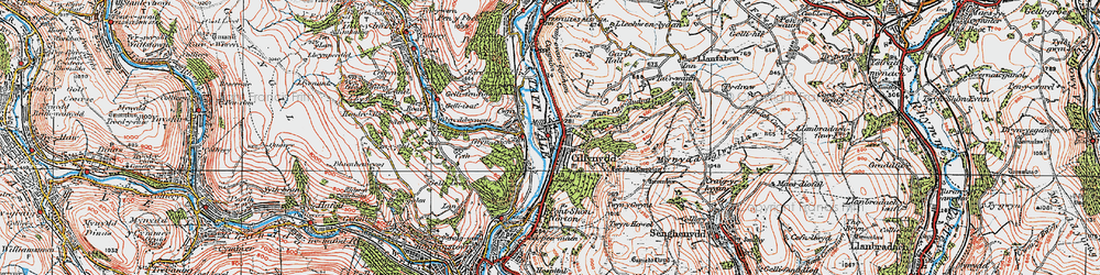 Old map of Taff Vale in 1922