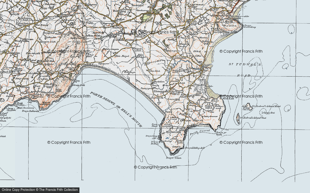 Old Map of Tai-morfa, 1922 in 1922