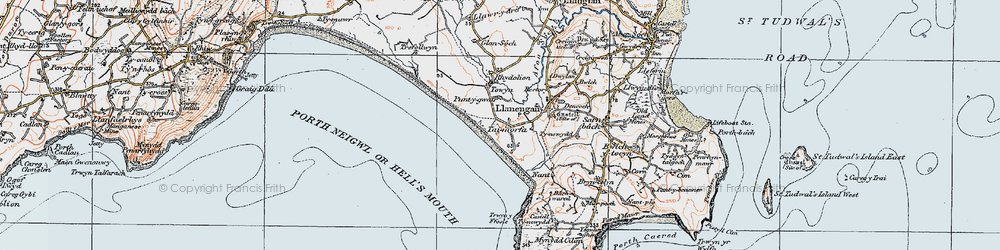 Old map of Tai-morfa in 1922