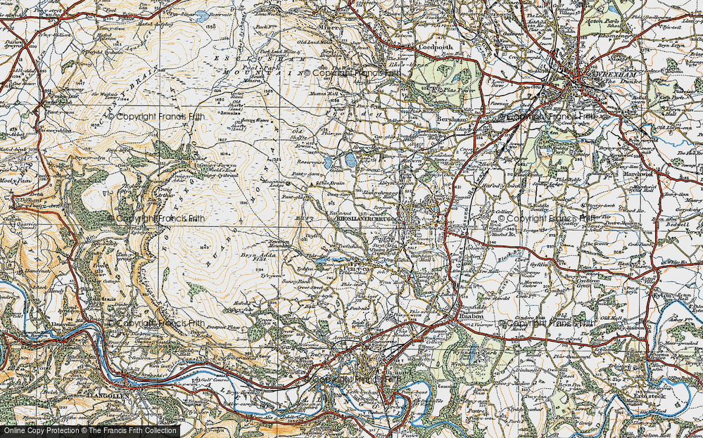 Old Map of Tai-nant, 1921 in 1921